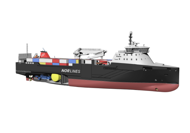 Ship technology. TT-line Green ship LNG Powered.